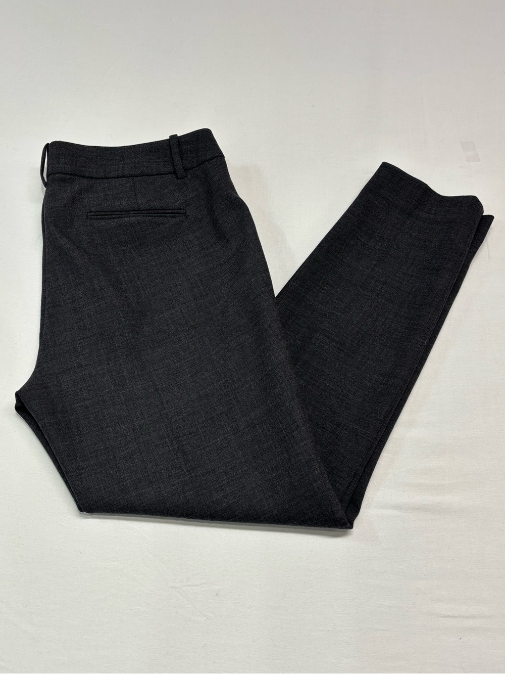 J. Crew Minnie Textured Charcoal Gray Mid-Rise Slim Dress Pants Trousers Sz6-413